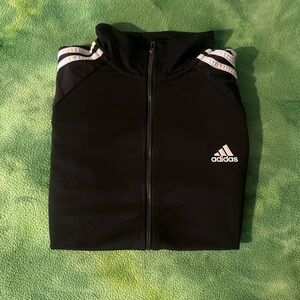 Adidas Black and White Track Jacket